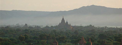 Bagan temples, Ayeyarwaddy river, Tent Kyi hill